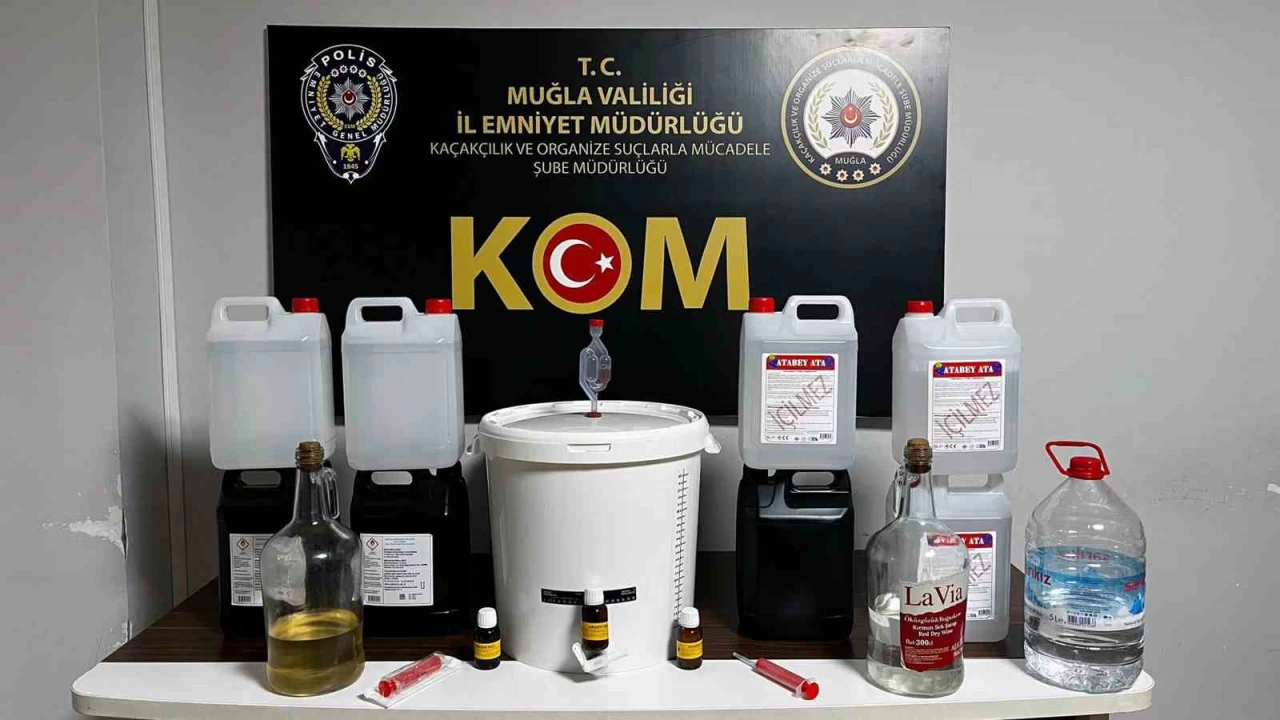 Muğla'da 1 ton kaçak alkol ele geçirildi