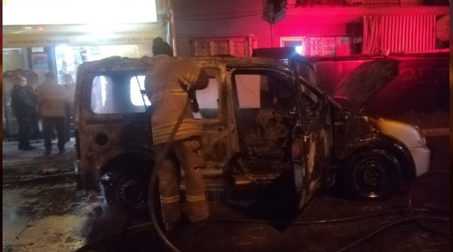 Önce alev aldı sonra patladı