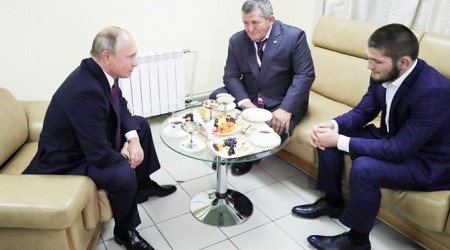 Putin şampiyonla görüştü