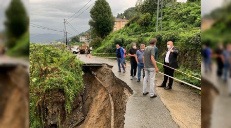 Rize'de heyelan