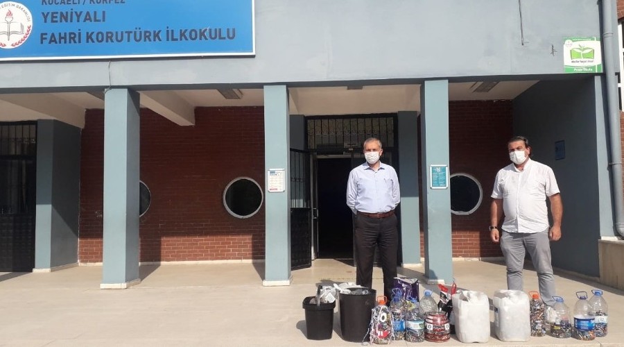 Sadece bir ilçeden 1600 kilo atık pil toplandı