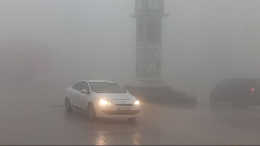 Şırnak'ta yoğun sis trafiği olumsuz etkiledi
