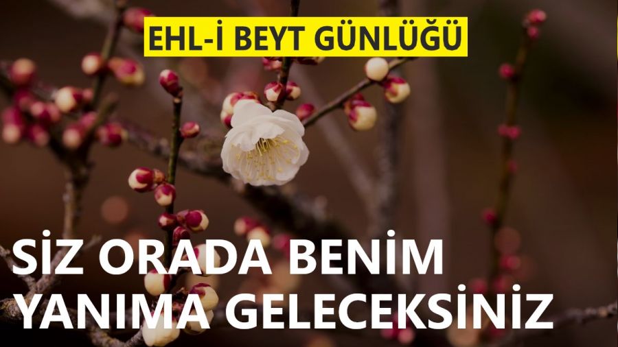 �Siz orada benim yan�ma geleceksiniz� 