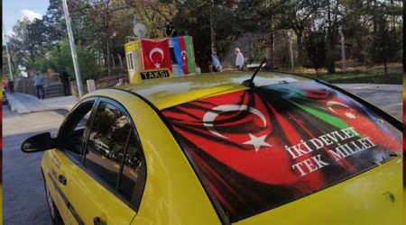 Taksicilerden Azerbaycan'a destek
