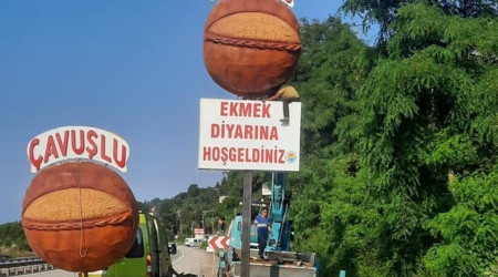 Tescillenen Çavuşlu Ekmeği'ne tabela