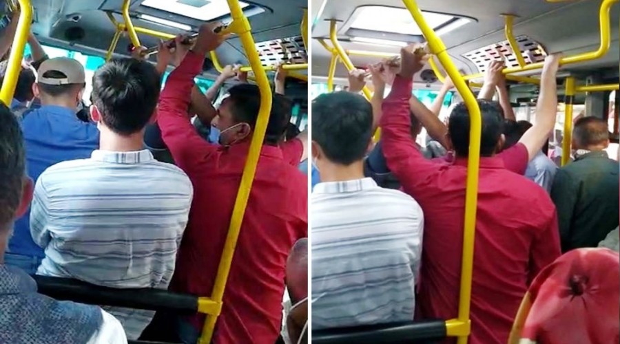 Tıklım tıklım minibüs yolculuğu