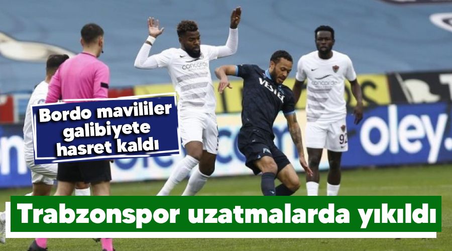 Trabzonspor uzatmalarda y�k�ld� 