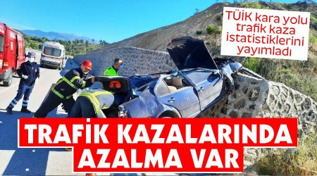 Trafik kazalarında azalma var