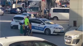 Trafik polisinden yrek stan grnt
