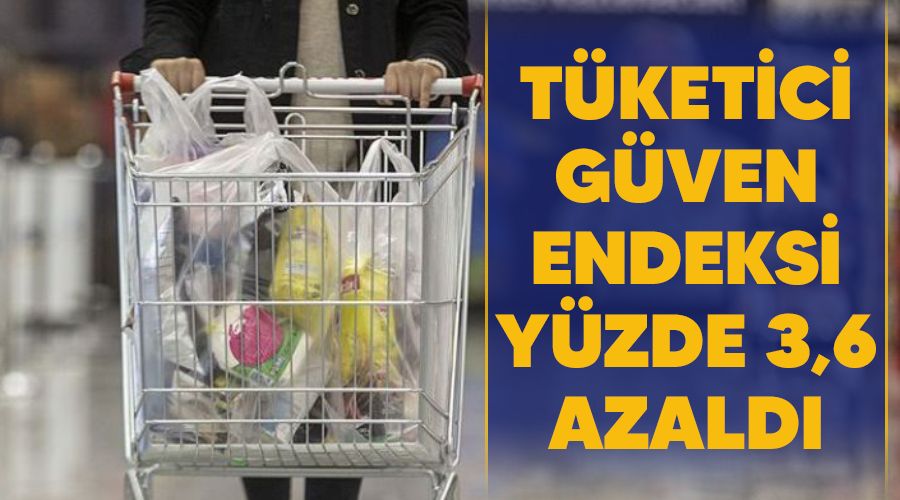Tüketici güven endeksi yüzde 3,6 azaldı