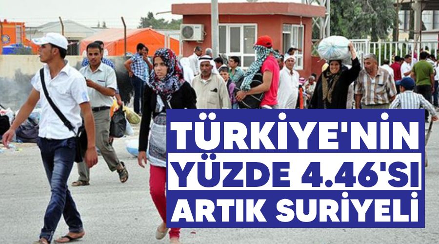 Trkiye'nin yzde 4.46's artk Suriyeli