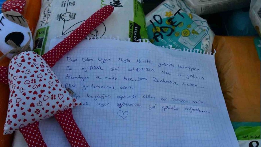 Yardm kolilerinden kan notlar duygulandrd