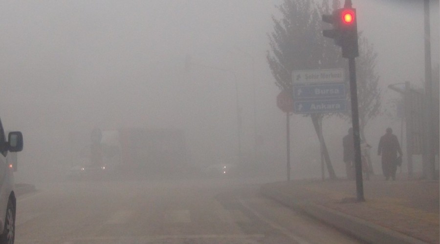 Yoğun sis hayatı felç etti