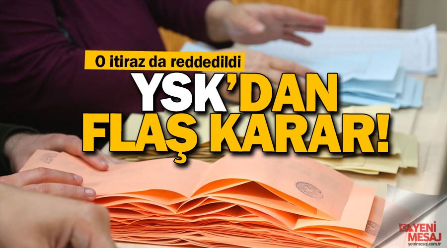 YSK'dan k�s�tl� se�men itiraz�na ret