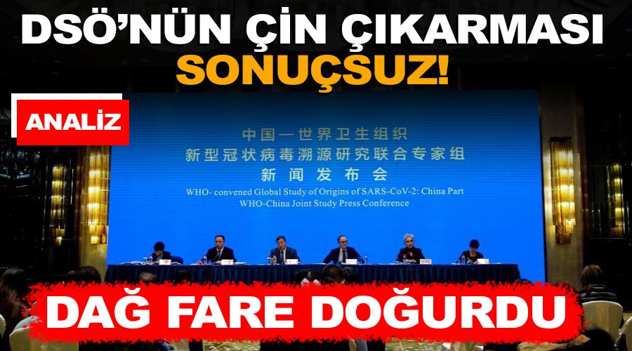 ANALİZ - Dağ fare doğurdu. DSÖ'nin Çin çıkarması sonuçsuz!