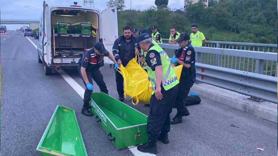 Arızalanan tırdan indi, başka bir tırın çarpması sonucu öldü