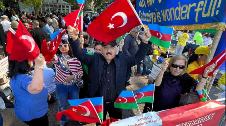 BM Genel Merkezi nnde 'Ermenistan' protestosu