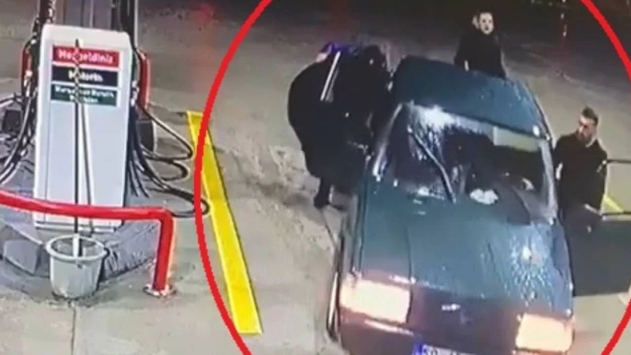 �ald��� otomobili yak�t� bitince iterek benzinli�e g�t�ren ��pheli tutukland�