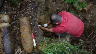 Çanakkale'de 109 yıllık 18 top mermisi bulundu