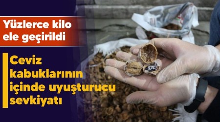 Ceviz kabuklarının içinde uyuşturucu sevkiyatı