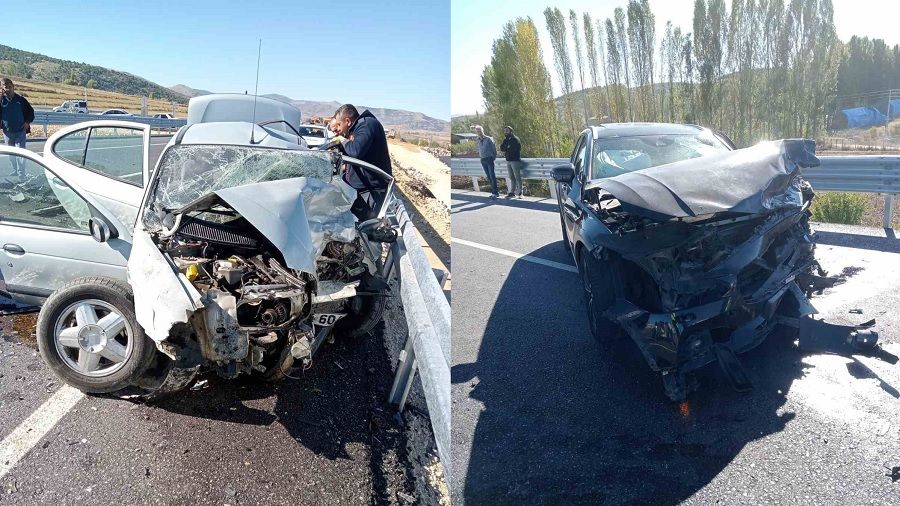 Çorum'da iki otomobil çarpıştı: 1 ölü, 2 yaralı