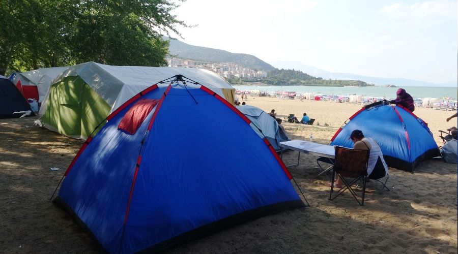 Eğirdir Gölü çadır kampının merkezi oldu