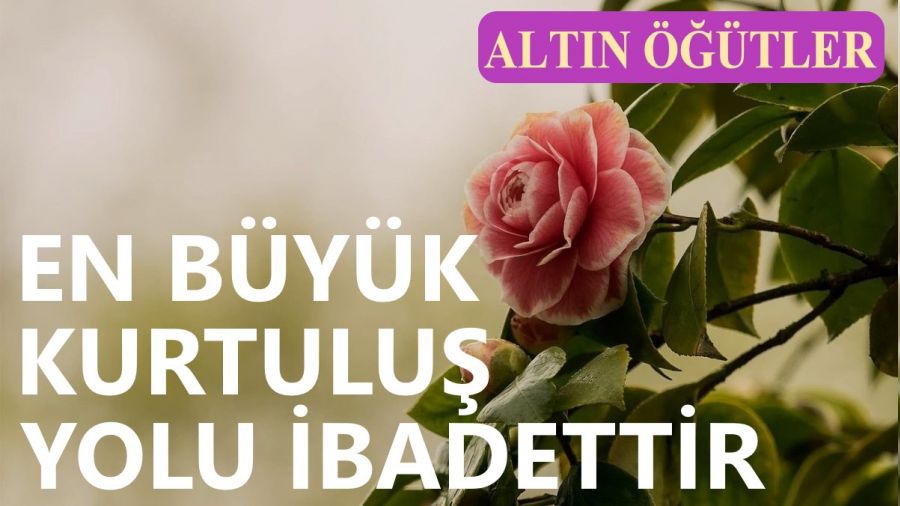 En büyük kurtuluş yolu ibadettir