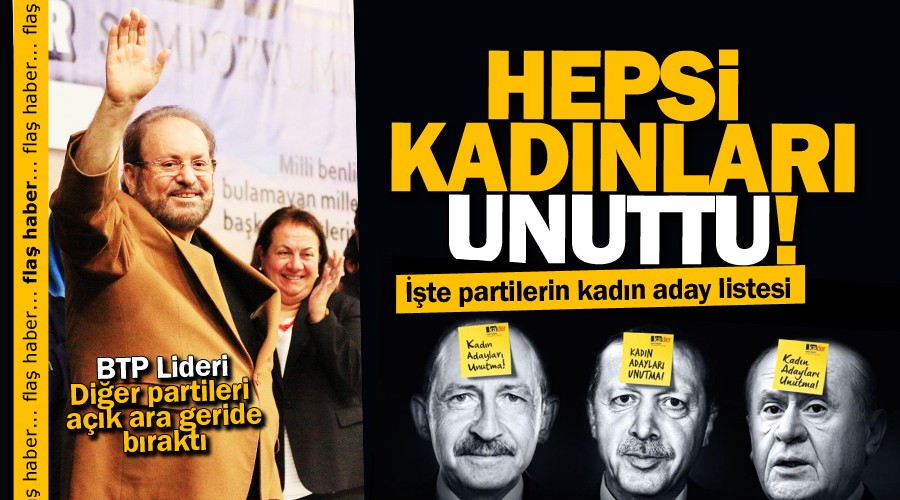 En çok kadın aday gösteren parti BTP