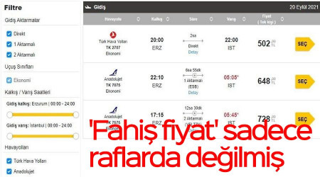 'Fahi fiyat' sadece raflarda deilmi
