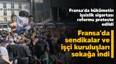 Fransa'da sendikalar ve ii kurulular sokaa indi