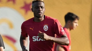 Galatasaray'da Osimhen antrenmanda yer aldı
