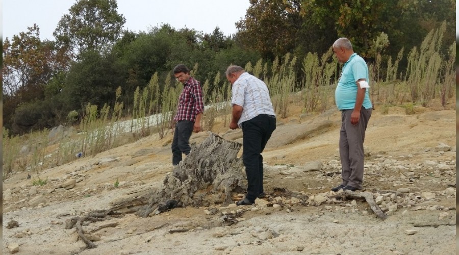 Göletin yanında eski mezarlık merak uyandırdı