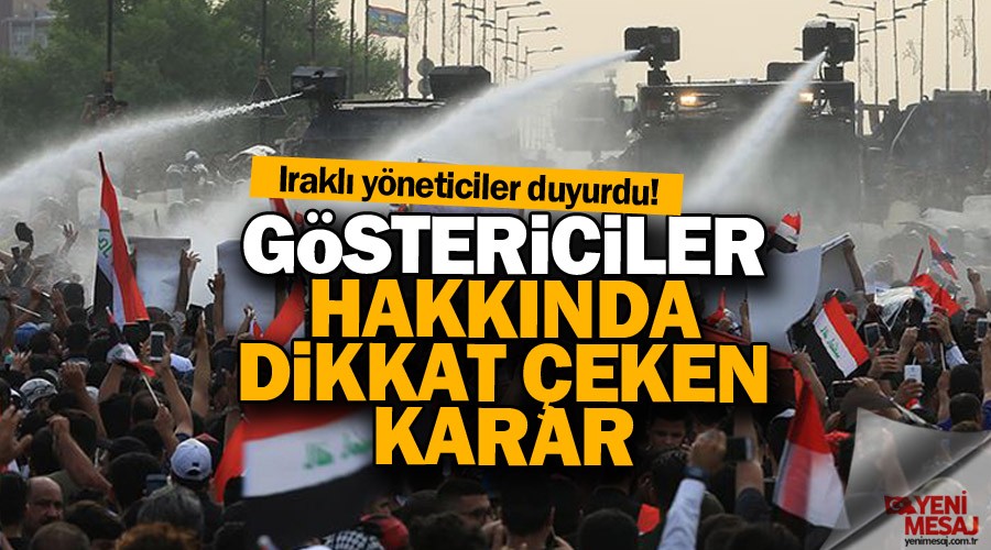 Göstericiler serbest bırakılacak