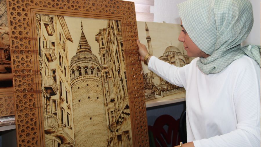 G�venlik g�revlisi kad�n�n azmi ve ba�ar�s�