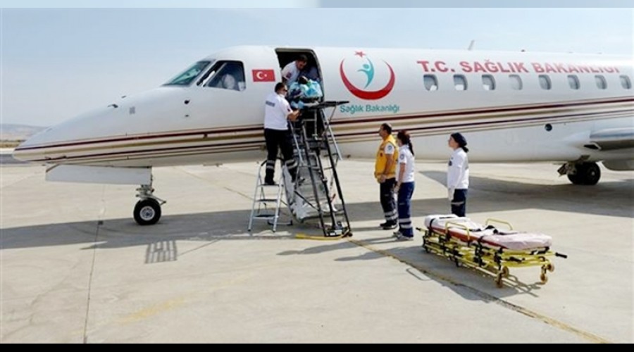 Hava ambulanslar� 2 bin 374 hasta ta��d�