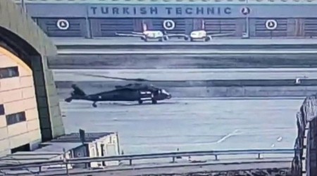Havalimanında helikopter kazası