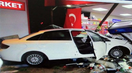 Hızını alamayınca markete girdi