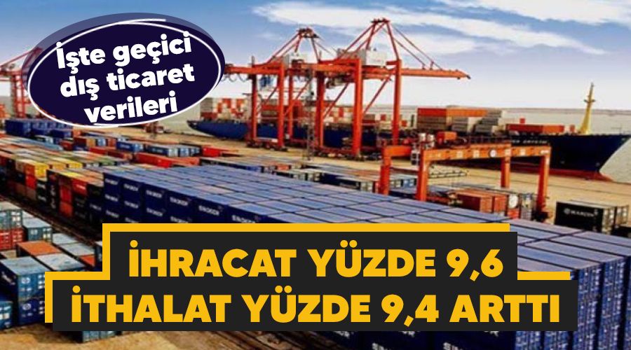 hracat yzde 9,6, ithalat yzde 9,4 artt
