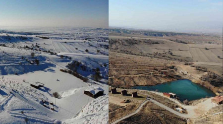 İki fotoğraf arasındaki fark kuraklığı gözler önüne serdi