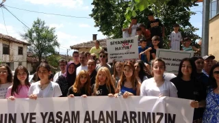 İnegöl'de köylüler altın madenine karşı eylemde