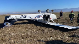 Isparta'dan havalanan eğitim uçağı Denizli'de sert iniş yaptı, 1 kişi yaralandı