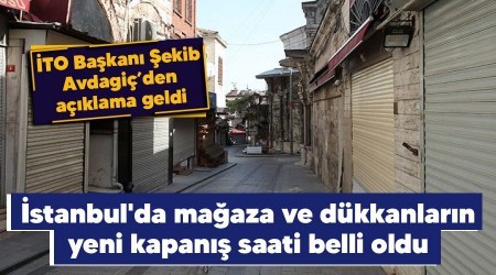 İstanbul'da mağaza ve dükkanların yeni kapanış saati belli oldu