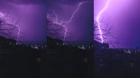 İşte yıldırımın düşme anı