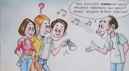 Koronavirs mcadelesine karikatrl destek