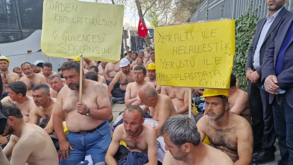 Madencilerin eylemi sona erdi: Talepleri kar��lanacak