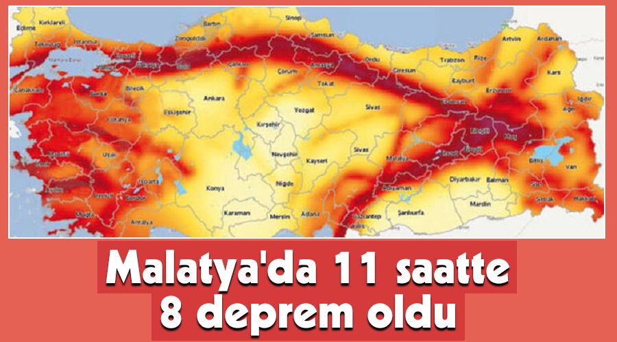 Malatya'da 11 saatte 8 deprem oldu