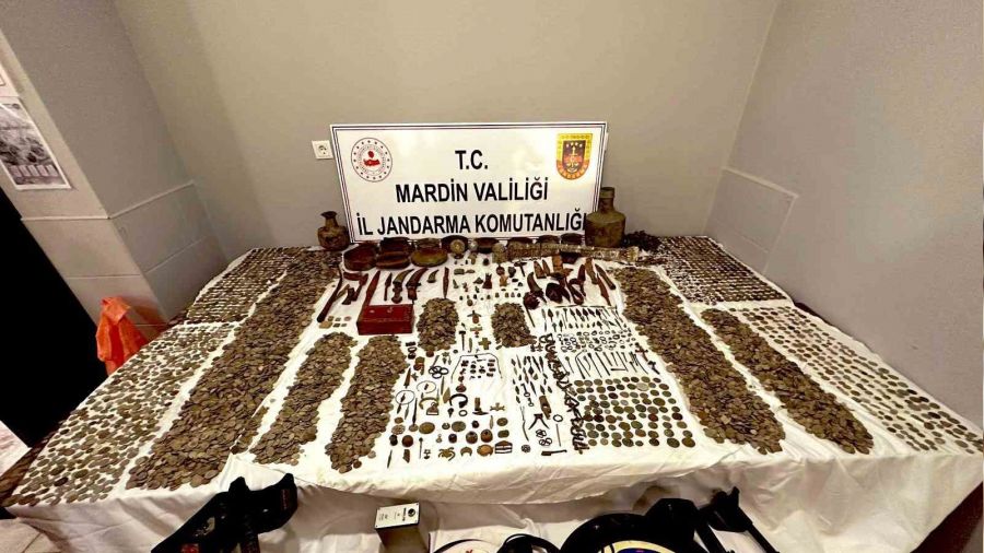 Mardin'de bir ki�i 22 bin 265 adet tarihi eserle yakaland�