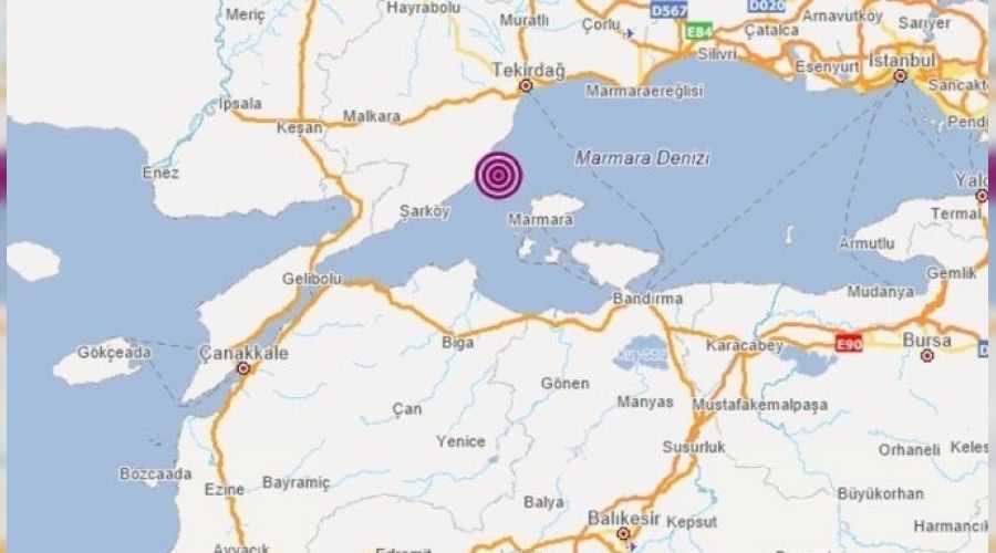 Marmara'da deprem meydana geldi