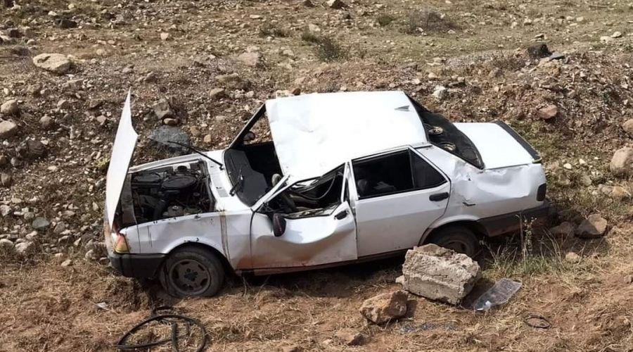Nallıhan'da bir araç şarampole uçtu