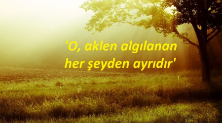 'O, aklen alglanan her eyden ayrdr'